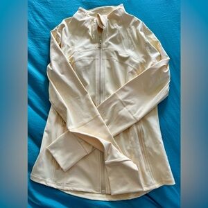 Women's light yellow zip up Jacket